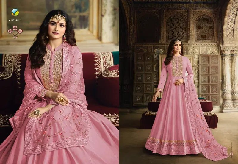 VINAY FASHION RANG MAHAL COLOUR PLUS VOL-5 Latest Heavy Designer Wedding Wear Dola Silk With Net Dupatta Embroidery Work Fancy Gown Colection